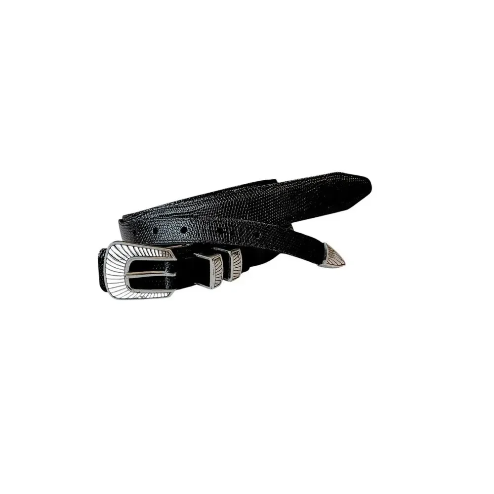 Mens Vintage 90s Ashworth Stuart Bern Leather Belt Double Tongue Sz 38